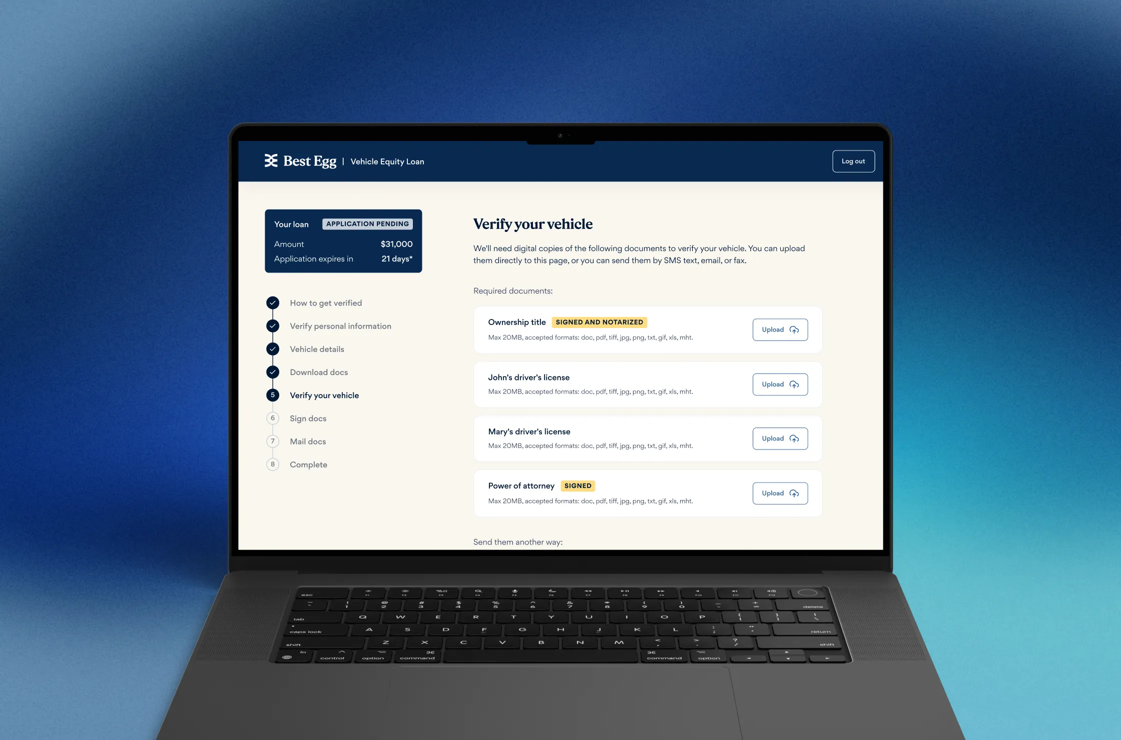 Vehicle Equity Loan, verify flow