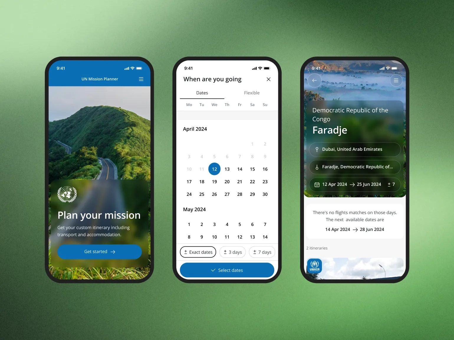 itinerary calendar, flexible date search